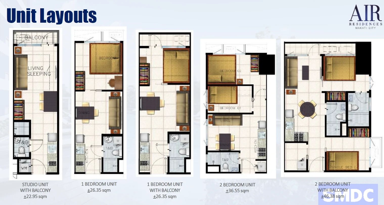 Air Residences unit layouts