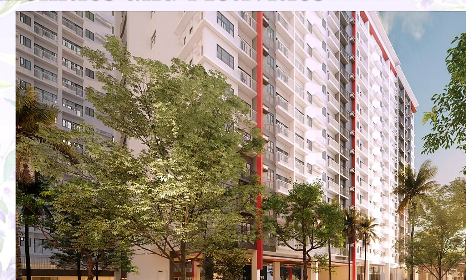 Bloom Residences landscaped garden and residential towers
