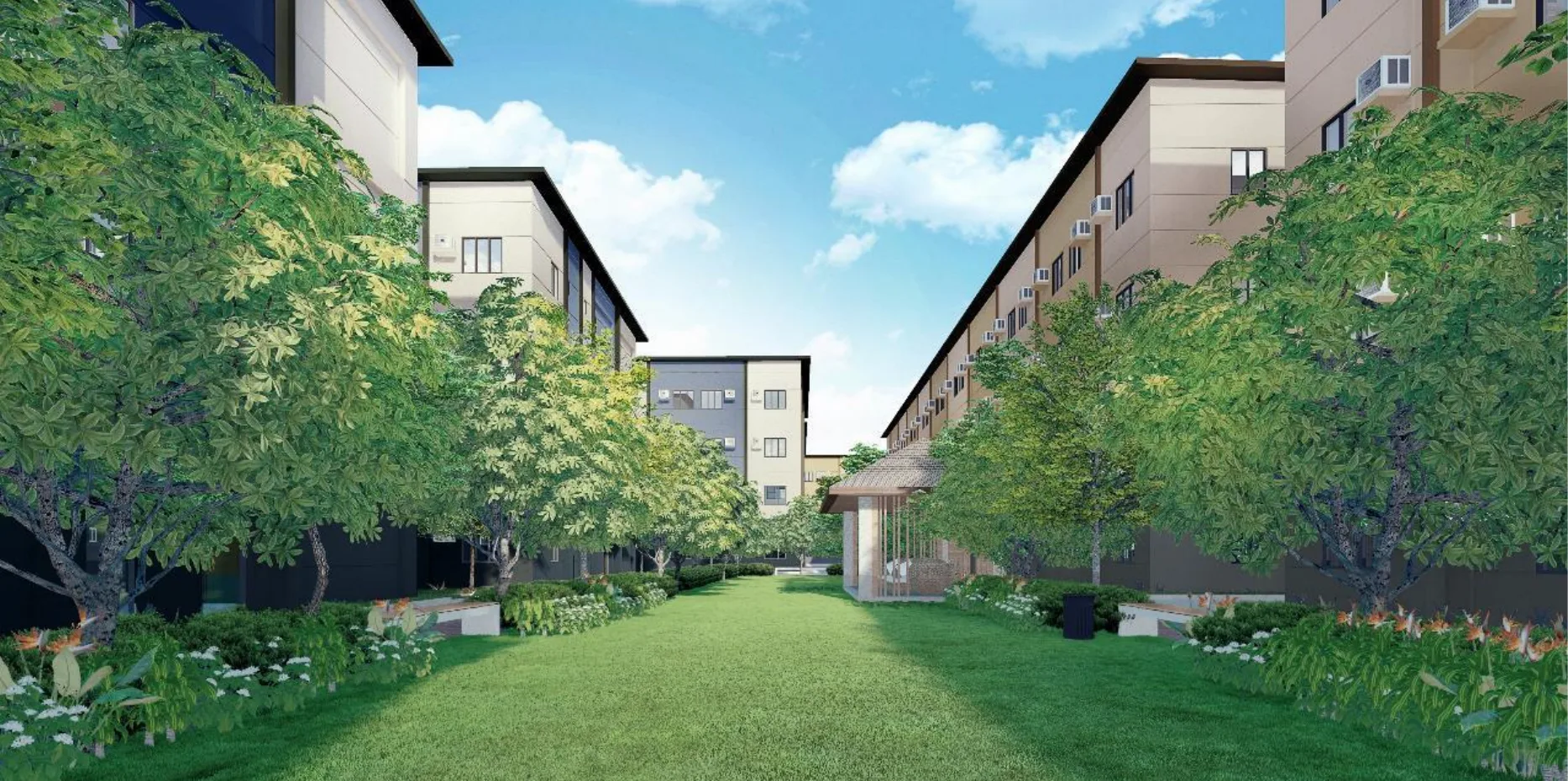 Calm Residences central garden