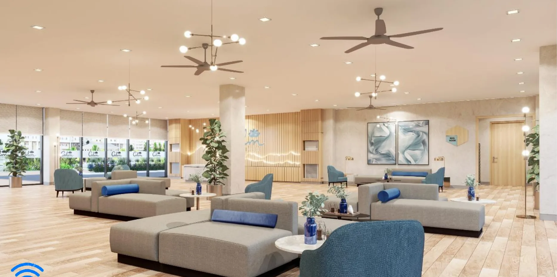 Calm Residences grand lobby