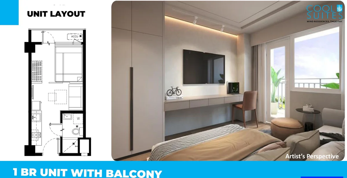 Cool Suites one bedroom unit with balcony