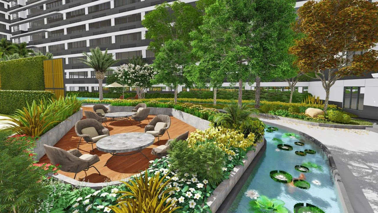 Landscaped amenity area