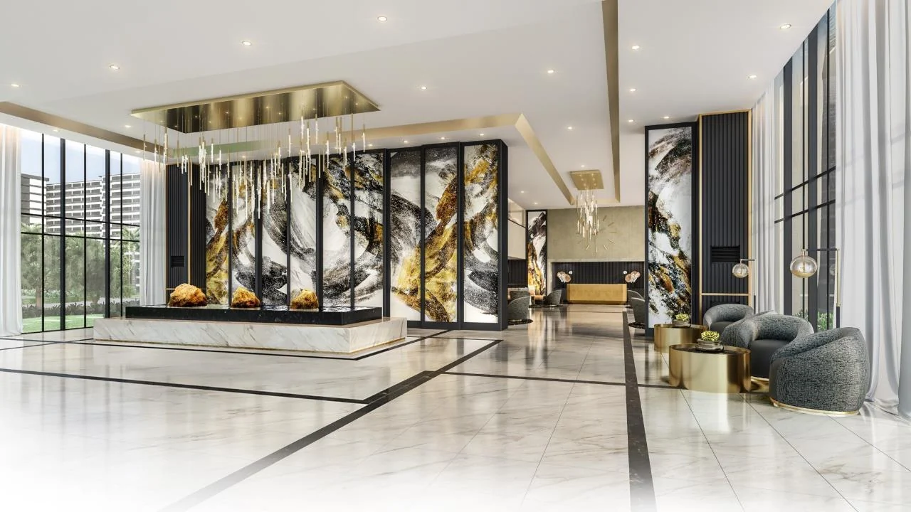 Gold Residences reception lobby