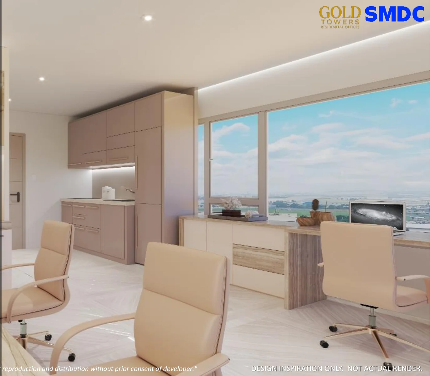 Gold Towers one-bedroom end unit design inspiration