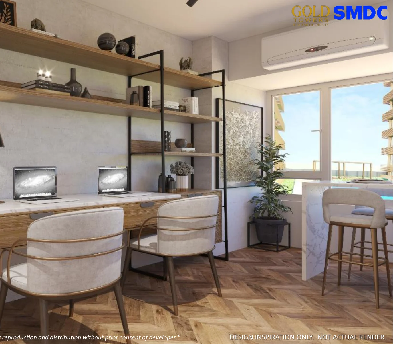 Gold Towers studio layout design inspiration