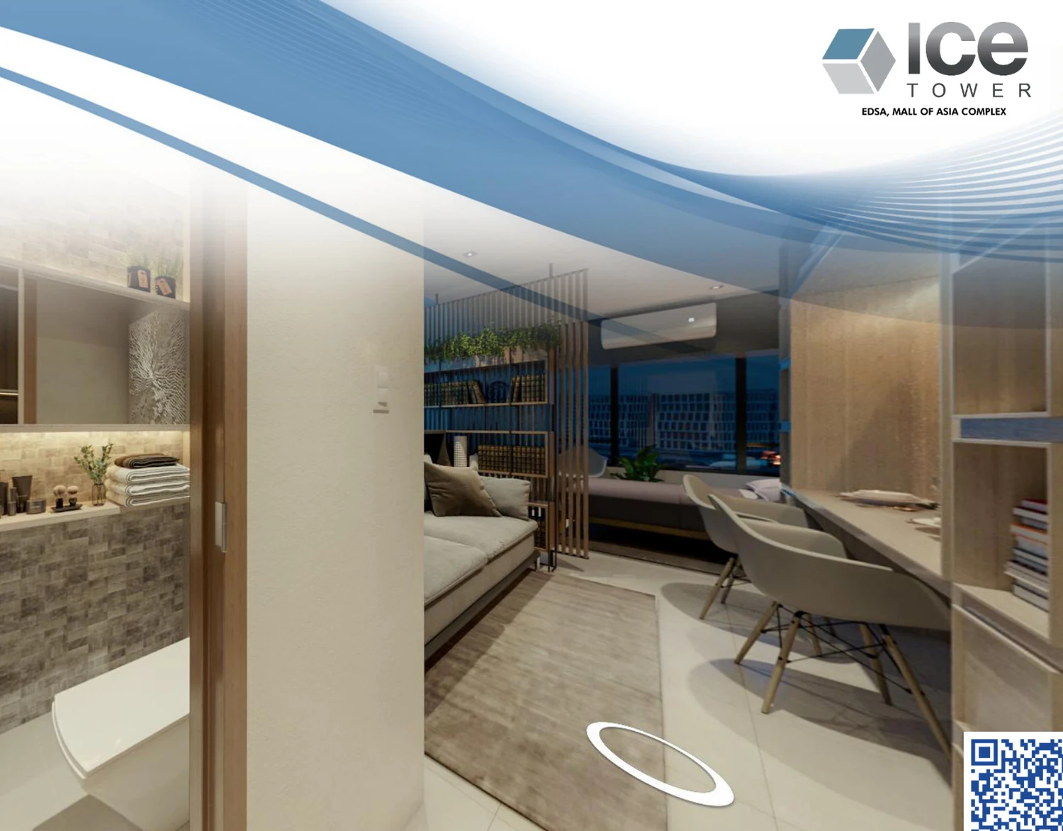 ICE Tower one-bedroom residential-office visualization
