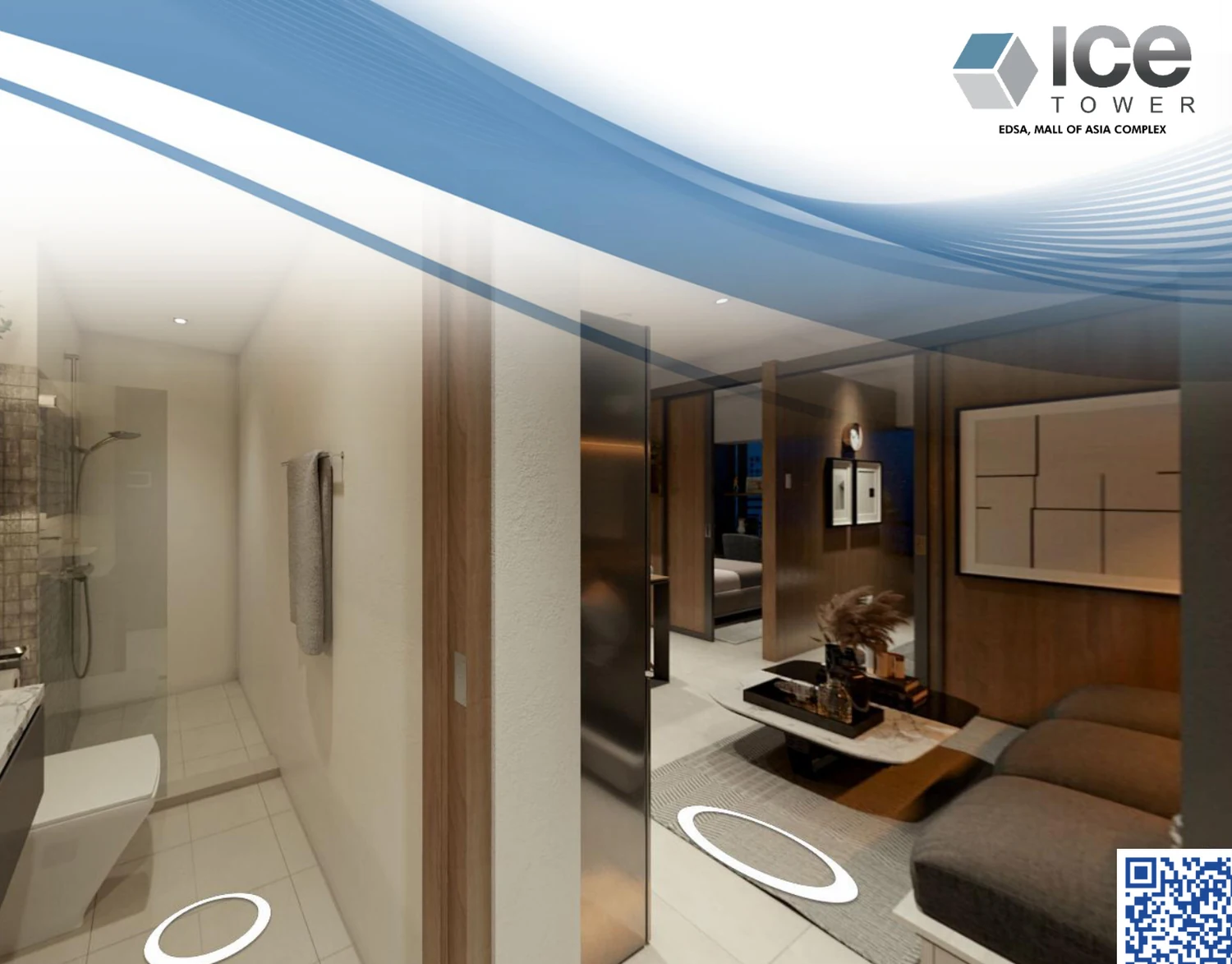 ICE Tower two-bedroom end unit residential-office visualization
