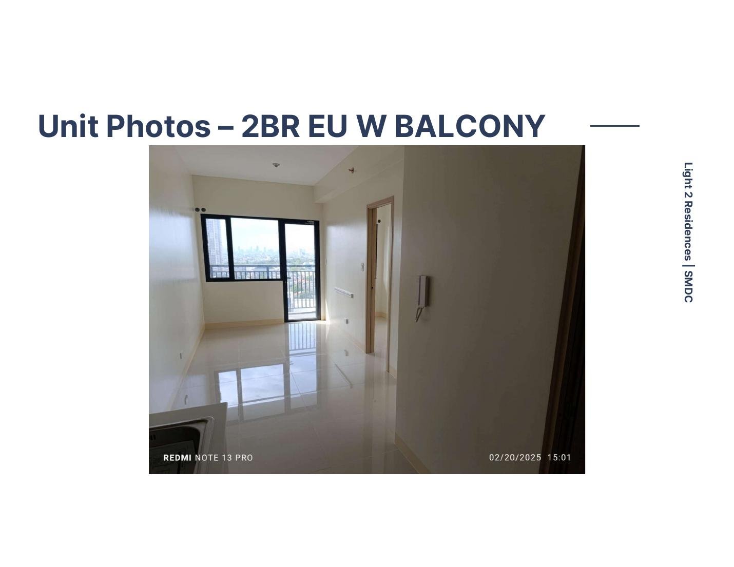Light 2 actual two-bedroom unit photograph