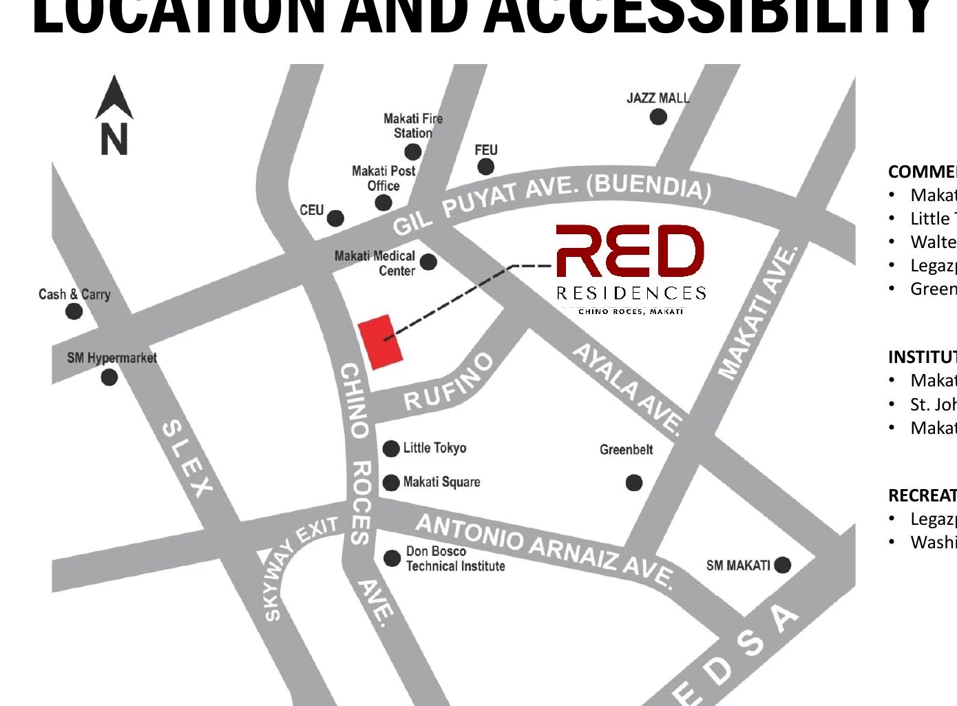 Red Residences location map