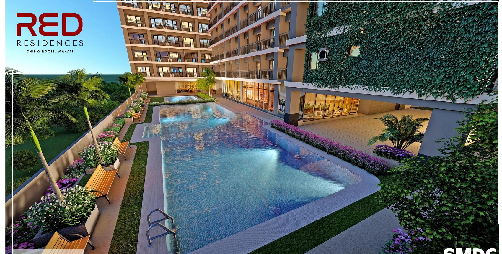 Red Residences swimming pool and amenity area
