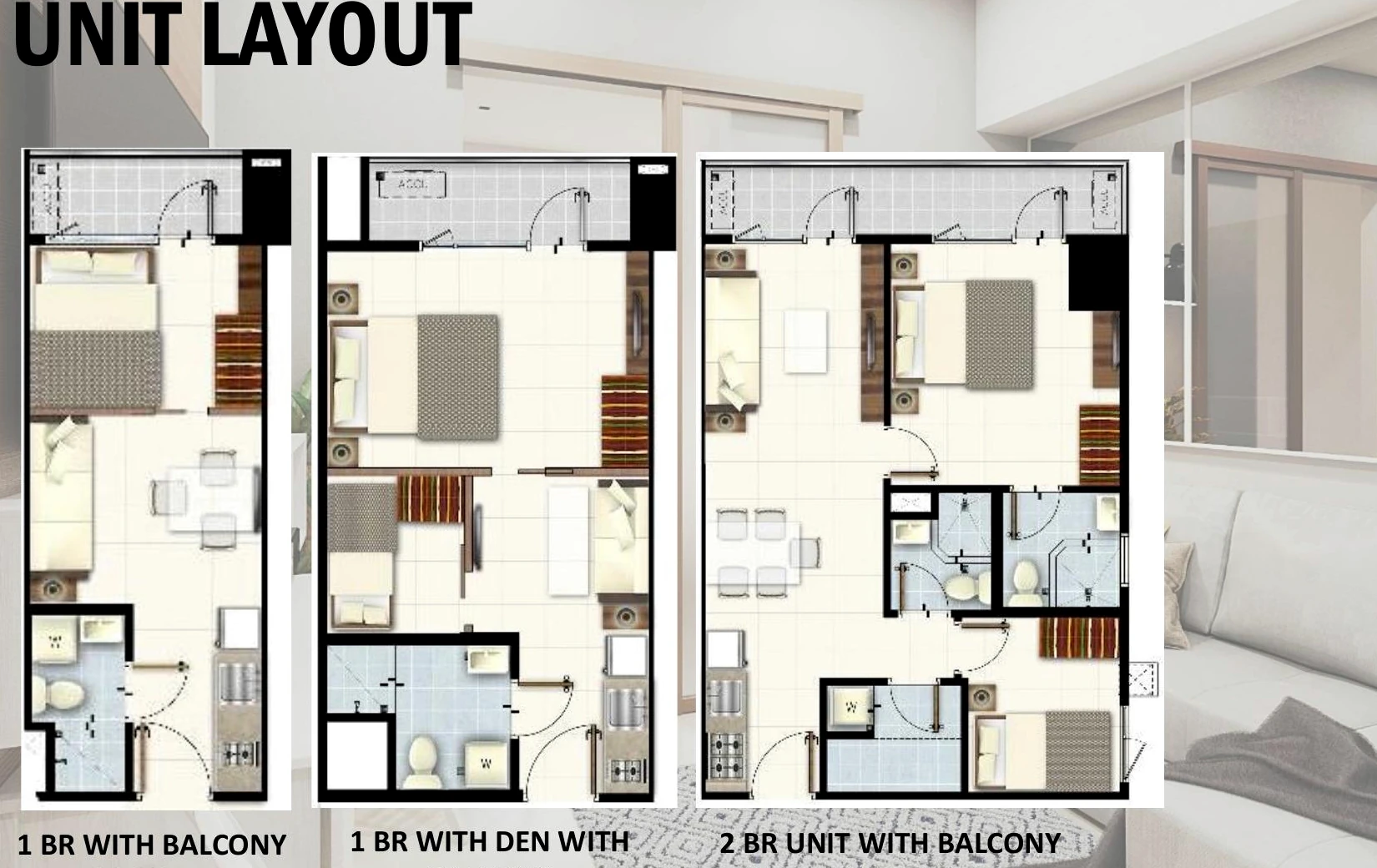 Red Residences unit layout options