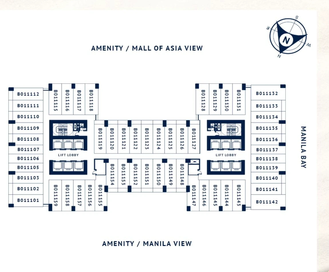 Sands Residences typical floor orientation diagram