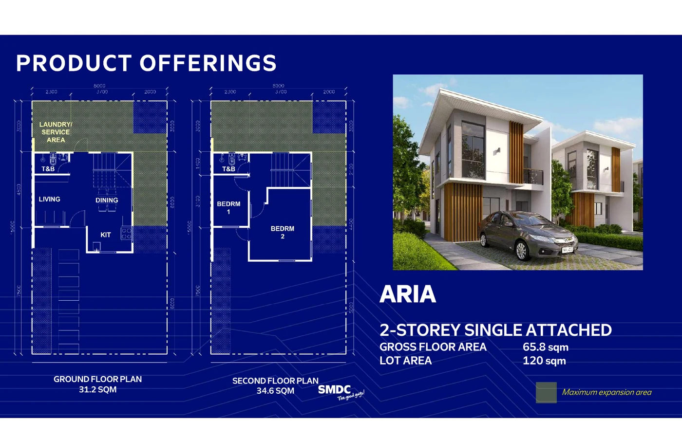 Symphony Homes Aria single attached plan