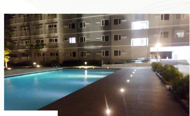 Trees Residences pool at night