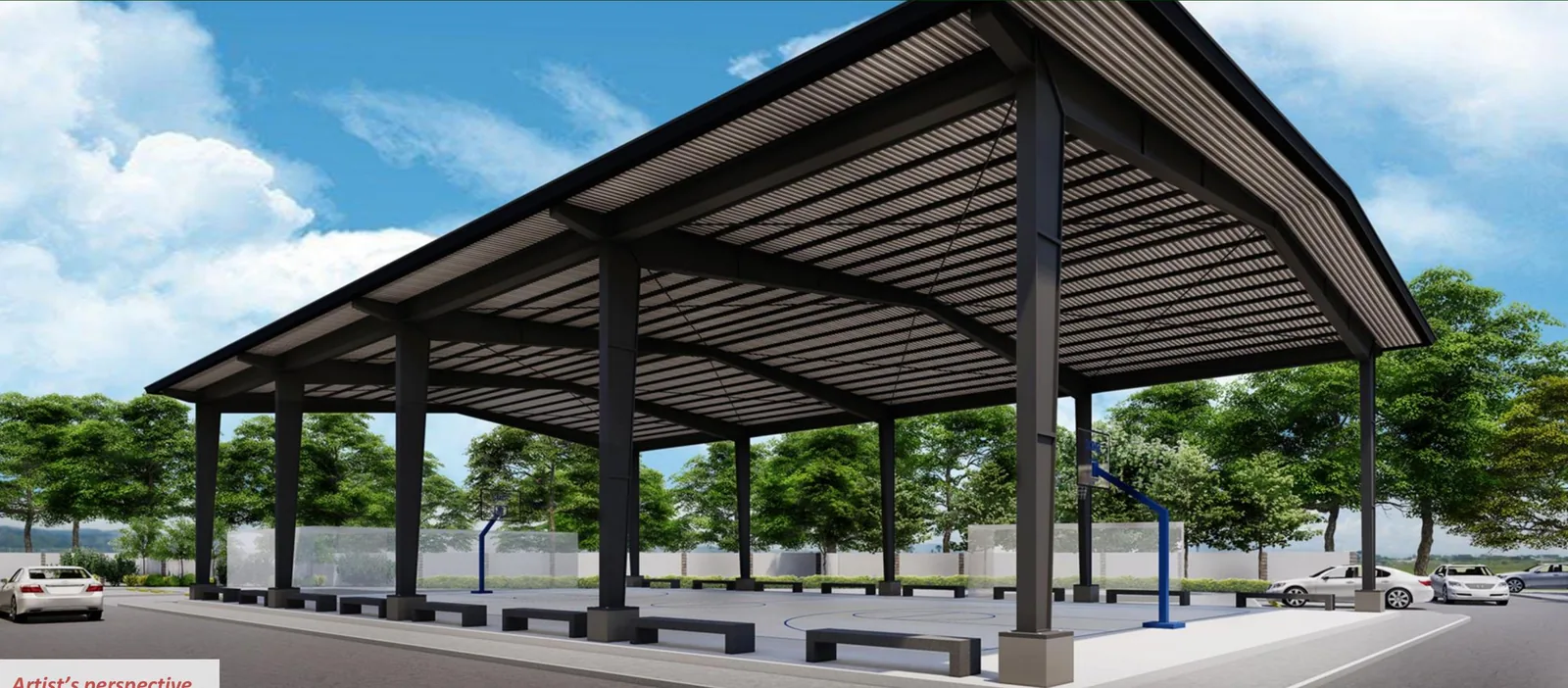 Zeal Residences covered basketball court